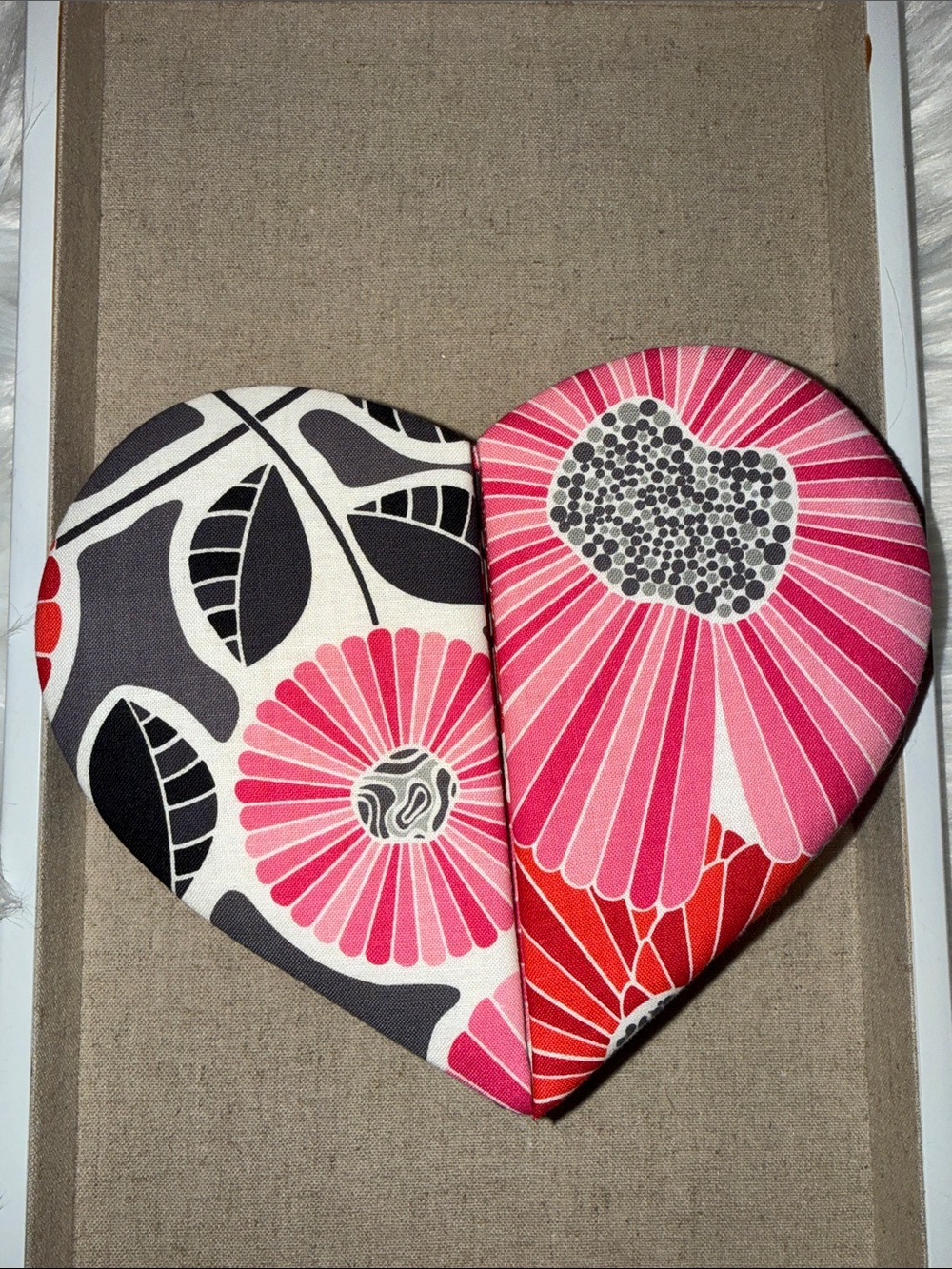 Vera Bradley Cheery Blossoms Floral Heart to Heart Jewelry Case Box